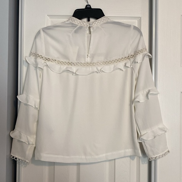 NWT J. Crew White Blouse Size 00 - Picture 4 of 7